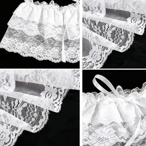 EELULYZ Women's Sheer Lace Wrap Mini Skirt, Tie Side, Y2k Ruffle Layered Style - Image 1
