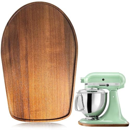 Acacia Wood Mixer Slider Mat for KitchenAid Stand Mixer Wooden Sliding Tray Compatible with Kitchen Aid 4.5-5 Qt Mixer - Image 1
