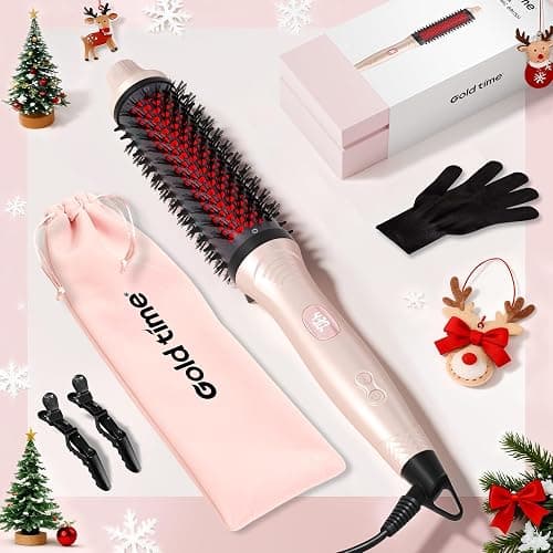 Infrared Thermal Brush, 1.65 inch Heated Round Brush for Blowout Look, Universal Voltage, Negative Ion Thermal Hair Tools, 6 Temperature, No Damage, Xmas Christmas Gifts for Women thumbnail 8