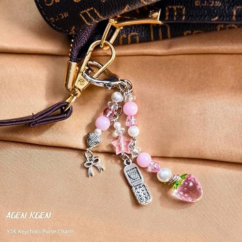 AGEN KGEN Novelty keychains Aesthetic Y2K Keychain Charms Stylish Keychains Accessories for Women Bag Purse Gifts thumbnail 4