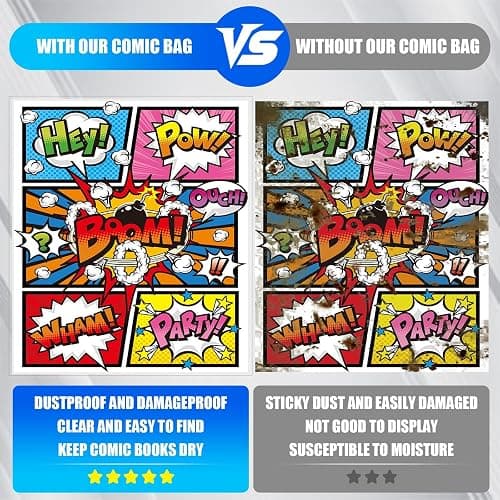 200 PCS Current Size Comic Book Boards, 6.75" x 10.5" Acid-Free Comic Book Backing Boards, Thick and Durable Books Board for Comic Book Storage and Preservation thumbnail 6