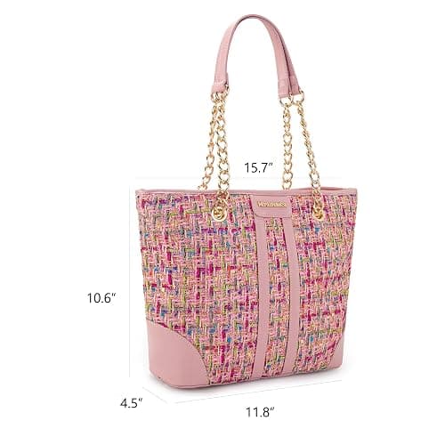 Montana West MEDIUM Tote Bag for Women Quilted Chain Handbags Shoulder Purse thumbnail 5