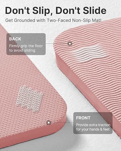 YOTTOY Yoga Mat，Extra Thick Yoga Mat (1/2inch),Professional TPE Exercise Mat,Non-Slip Workout Mat for Yoga, Pilates, Fitness, Barefoot Workouts, Home Gym Studio with Strap thumbnail 4