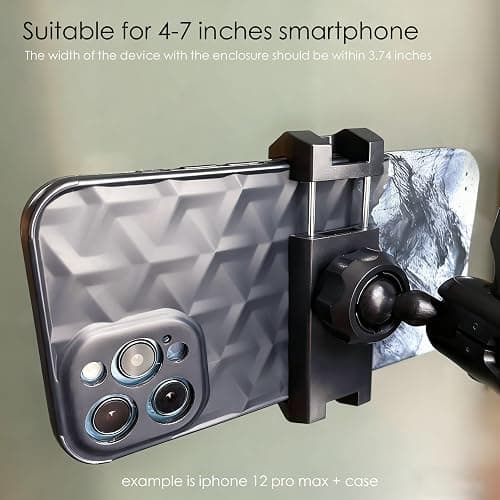 Universal Mirror Shower Phone Holder, Multi-Directional Dual 360 Degree Rotating Suction Cup Phone Wall Mount stand, Tiktok Youtube Vlog Video Recording Kit, airplane travel essentials accessories thumbnail 6