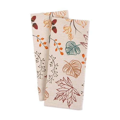 DII Fall Kitchen Towels for Kitchen Decorative Cotton Dish Towel Set, 18x28, Autumn Leaves, 2 Count thumbnail 5