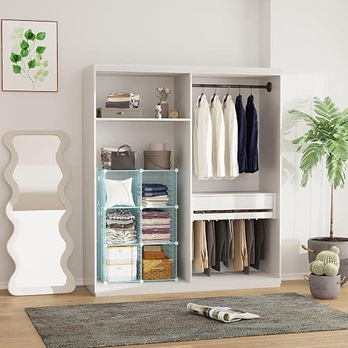 C&AHOME Wire Cube Storage, 6 - Cube Organizer Metal C Grids, Modular Shelves Units, Closet Organizer, Ideal for Home, Office, Living Room, 36.6”L x 12.4”W 36.6”H, Blue UWCS3006B thumbnail 5