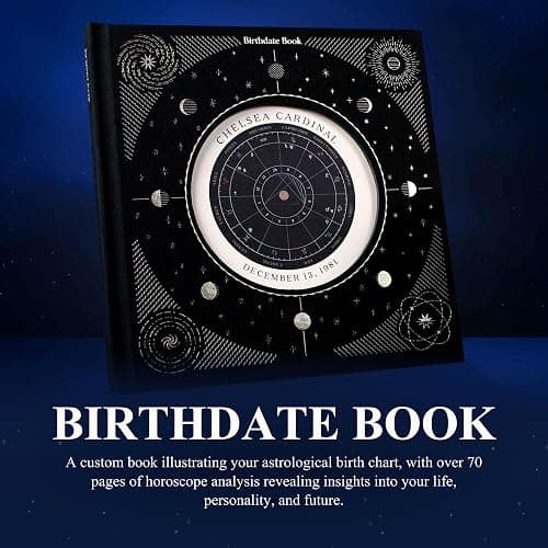 The Birthdate Book, A Fully Personalized Beautiful and Unique Reading of your Astrological Birth Chart - Fabric-bound Hardcover & 70+ Pages of Personal Horoscope Readings & Interpretation thumbnail 2