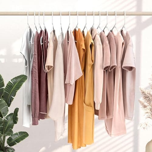 Plastic Hangers 20 Pack White - Clothes Hangers - Makes The Perfect Coat Hanger and General Space Saving Hangers for Closet and New Apartment Essentials - Percheros Ganchos para Colgar Ropa Hangars thumbnail 6