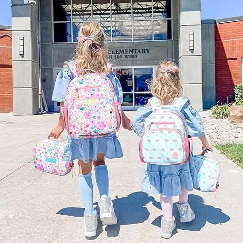 mibasies Toddler Backpack for Girls 2-4: Preschool Kindergarten Backpack - Cute Kids Backpacks for Girls - Flower Pink thumbnail 2