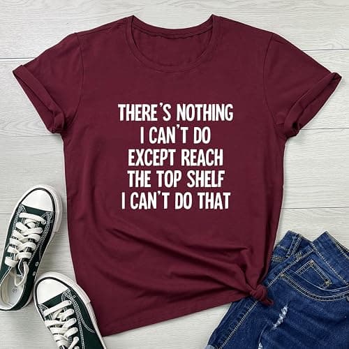 BLACKOO Women There's Nothing Funny Tshirts Graphic Cute Tees thumbnail 2