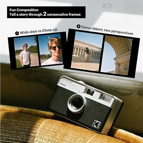 KODAK EKTAR H35 Half Frame Film Camera, 35mm, Reusable, Focus-Free, Lightweight, Easy-to-Use (Brown) (Film & AAA Battery are not Included) thumbnail 9