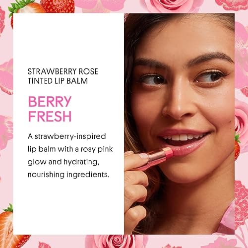 WINKY LUX Strawberry Rose Scented Lip Balm, Hydrating Sheer Pink Tint | Wraps Lips in Hydration with Jojoba Oil & Vitamin E, Sulfate-Free, Vegan, 0.12 oz thumbnail 2