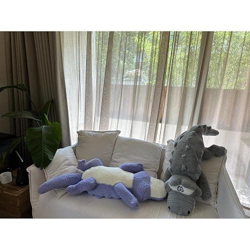 Hofun4U Alligator Plush Pillow, 67 inch Alligator Stuffed Animal, Home Decoration Christmas Valentine’s Birthday Gift for Boys Girls Adults Kids (Grey) thumbnail 3