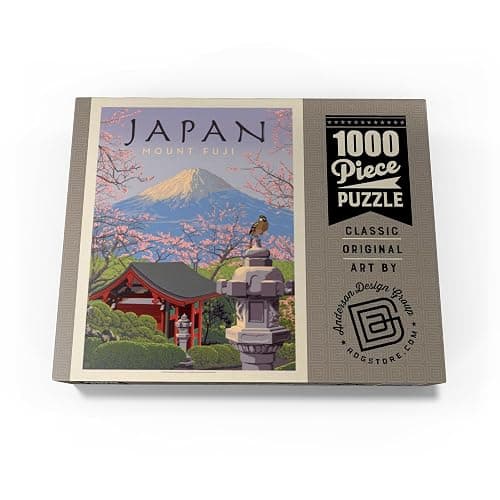 MyPuzzle Japan: Mount Fuji, Vintage Poster - Premium 1000 Piece Jigsaw Puzzle for Adults thumbnail 4