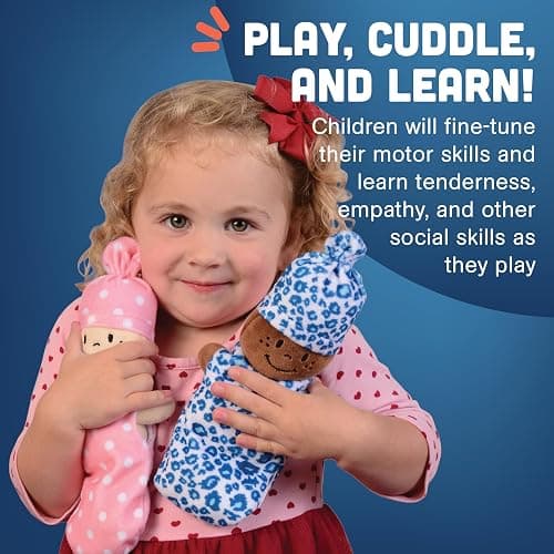 Creative Minds Basket of Babies Soft Baby Dolls, Sensory Toys, Multicultural, Diversity, Inclusion and Social Emotional Learning, Baby Toys for All Ages, Set of 6 Plush Dolls, Multicolor - Multicolor - 6 Pack thumbnail 7