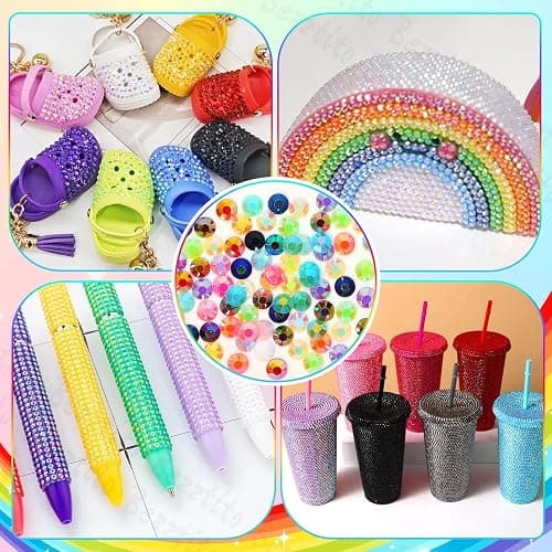 35000Pcs 3MM Colors Flatback Jelly Resin Rhinestones for Bedazzling, Bedazzler Kit with Rhinestones Crystal Gems, Colorful Gems Bedazzling for Crafting DIY Face Makeup Crafts Tumblers thumbnail 6