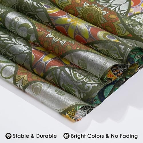 DKTIE Static Cling Decorative Window Film with Installation Tools Non Adhesive Privacy Film, Stained Glass Window Film for Bathroom Shower Door Heat Cotrol Anti UV, 17.7 x 78.7 Inch thumbnail 9