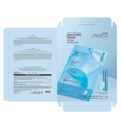 VT COSMETICS Hydrop Reedle Shot 100hl 2-Step Hydrogel Mask(34.5gx4ea), Intensive Hydrating, Exosome Hyaluronic Acid, Dewy & Glass Skin, Overnight Melting Mask, Korean Facial Mask thumbnail 8