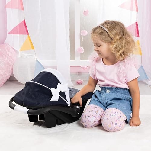 Bayer Design Classic Blue Reborn Car Seat for 46 cm Dolls, Pram Compatible thumbnail 4