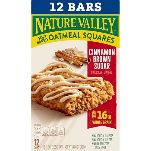 Nature Valley Soft Baked Oatmeal Squares, Cinnamon Brown Sugar, 12 Bars, 14.88 oz thumbnail 4