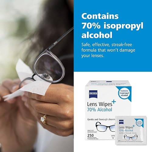 ZEISS Pre-Moistened Lens Cleaning Wipes with 70% Alcohol, 250 Count thumbnail 6
