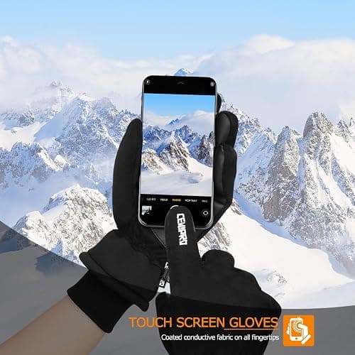Cevapro Thermal Winter Gloves, Anti-slip Touch Screen Gloves Warm Glove for Running Cycling Driving Skiing thumbnail 3