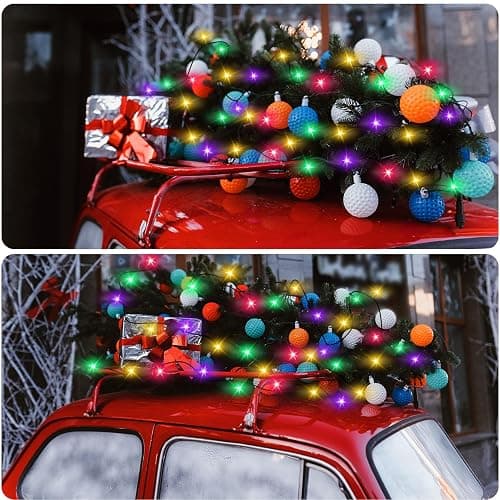 Honoson Christmas Car Multicolor Lights 393ft 1200 LED Cigarette Lighter Remote Control String Lights Waterproof 8 Modes and Auto Timer with Masking Tape for Car Xmas Party Holiday Decor thumbnail 8