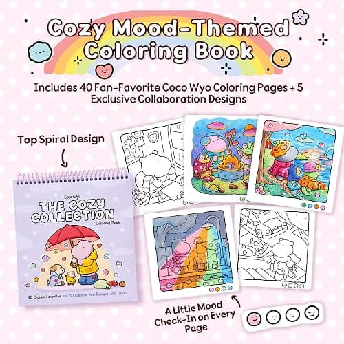 Ohuhu × Coco Wyo Coloring Set 48 Alcohol Markers& Coloring Book Brush& Fine | Co-branded Coloring Kit, 48-color Dual Tips Honolulu B, for Adults Beginners Artists Cozy Coloring, Great Gift Idea thumbnail 2