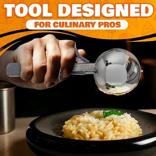 4 oz Ice Cream Scoop with Trigger Release #8 – Stainless Steel Versatile Tool for Baking, Cookies and Desserts Spoons, Dishwasher-Safe, Ergonomic Design, Great as Christmas Gifts for Dessert Lovers thumbnail 9