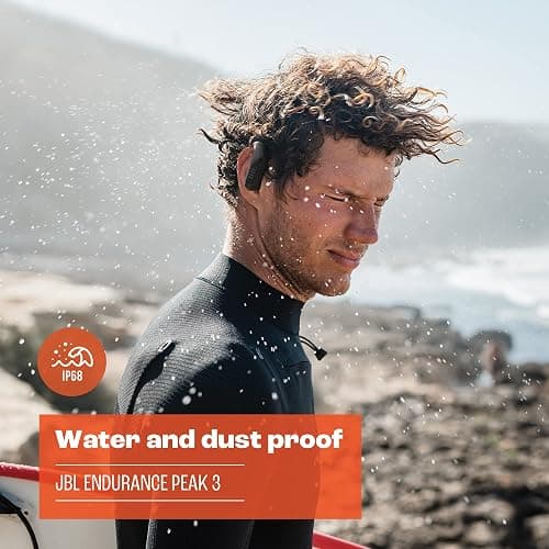 JBL Endurance Peak 3 - Dust and Water Proof (IP68) True Wireless Active Earbuds, Pure Bass Sound, Up to 50 Total Hours of Playback with Speed Charge, Ambient Aware & Talk Thru (White) thumbnail 3