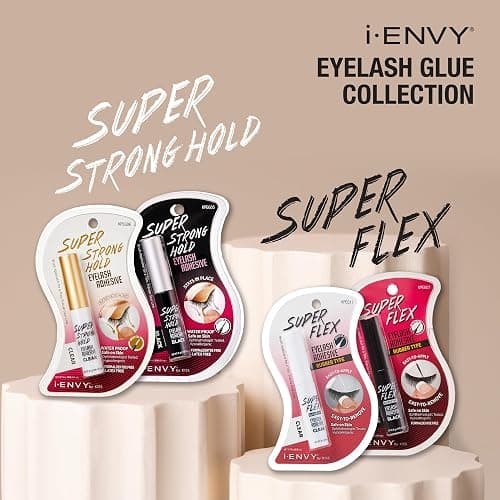 i-Envy by KISS Super Strong Hold Eyelash Adhesive, Waterproof Long-Lasting Strip Lash Glue, Natural-Looking Allergy & Latex Free with Brush Applicator (Clear) thumbnail 4