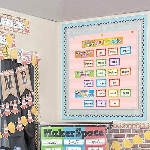 Godery Pink 7 Pocket Chart for Classroom (28" x 28")(Pink) thumbnail 8