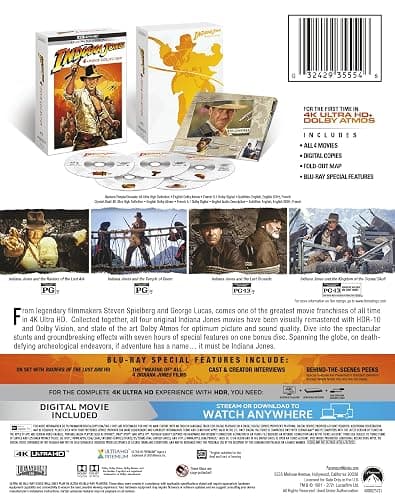 Indiana Jones 4-Movie Collection Limited Edition Steelbook [4K UHD + Digital Copy] thumbnail 2