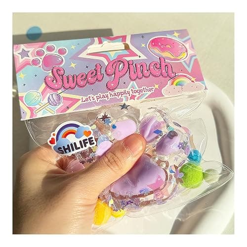 Taba Squishy Crystal Cat Claw Random Color , Kawaii Squishies PVC Toys, Stress Relieving Fur Ball OPP Packaging Gifts|Squishy Fidget Toys for Anxiety & Relaxation|Perfect Desk Accessory (1pcs) thumbnail 10