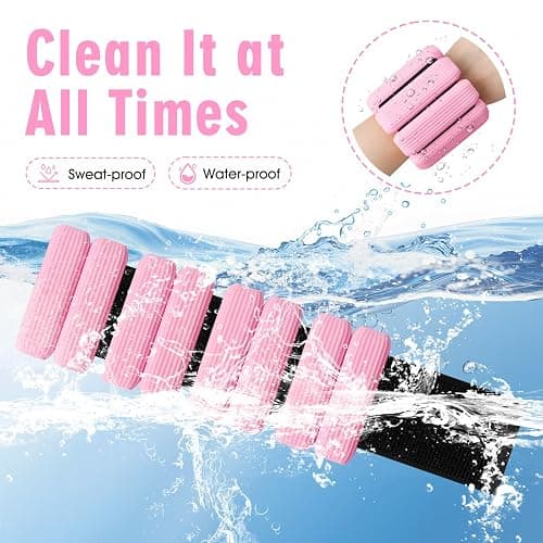 MESUADESI Wrist Weights Set of 2, Wearable Wrist Ankle Weights for Women & Men, Silicone Weighted Bangles Adjustable Arm and Leg Weights for Walking Yoga Pilates Running Dance Gym 2lb thumbnail 3