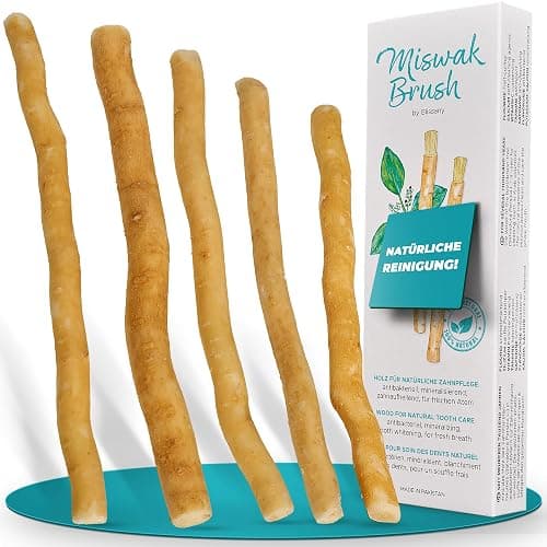 BLISSANY Miswak Brush - Natürliches Zahnputzholz für strahlend Weiße Zähne - Vegan und Umweltfreundlich - 5er Pack thumbnail 8