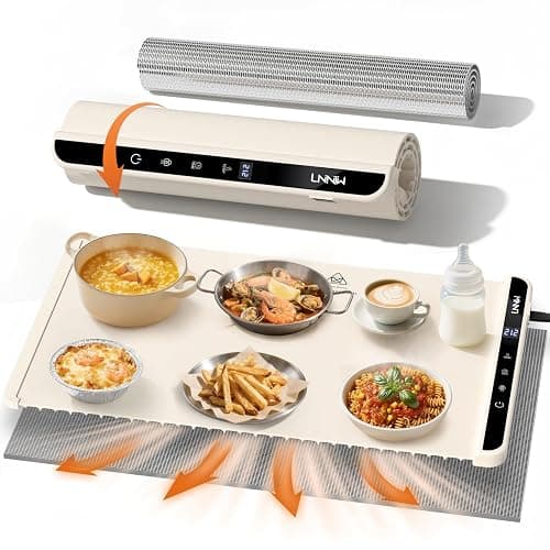 Food Warming Mat with Heat-Resistant Pad, 26X15 Inch, 6-Level Temp 6-Hour Timer, Child Lock Safety,Food Warmer Chafing Dishes for Buffet. - Image 1