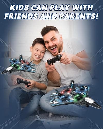 JoyRapt Drones for Kids Form RC Plane, Remote Control Airplane, Aircrafts Toys for Boys, Jet Helicopter Drones with LED Lights 360° Flip, Gifts for 6 8 10 Year Old Boys, 2 Rechargeable Batteries thumbnail 6