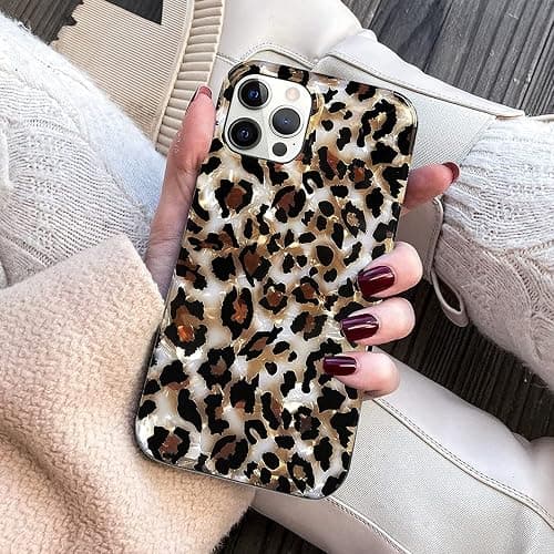J.west Compatible with iPhone 14 Pro Max Case - Luxury Sparkle Clear Leopard Print Soft Silicone Cover for Girls & Women (6.7" Cheetah) thumbnail 2