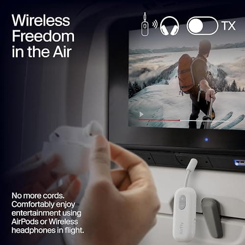 Twelve South AirFly SE | Bluetooth Wireless Audio Transmitter Adapter for AirPods/Headphones, 20+ Hr Battery, Works with 3.5mm aux Jacks on Airplanes, TVs, Gym Equipment, and Travel thumbnail 5