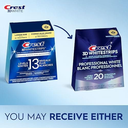 Crest 3D White Whitestrips Professional Effects, At-Home Teeth Whitening Kit, 13 Levels Whiter, 22 Treatments thumbnail 3