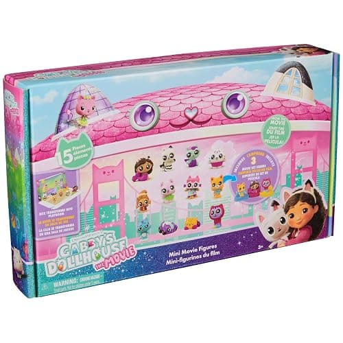 Gabby's Dollhouse: The Movie, 15-Piece Mini Movie Figures Set with 12 Figurines & 3 Themed Display Bases, Kids Toys for Girls & Boys Ages 3 and Up thumbnail 9