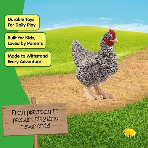 Schleich Farm World - 2" Plymouth Rock Chicken Toy for Kids. Realistic, Hand-Painted Farm Animal Toys for Boys and Girls. Fun Figure for Screen-Free Learning for Children and Toddlers Ages 3+ 13997 thumbnail 6