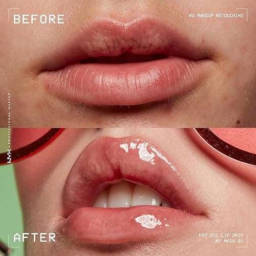 NYX PROFESSIONAL MAKEUP Fat Oil Lip Drip, Moisturizing Lip Oil Gloss, Vegan Tinted Formula, Up to 12 HR Hydration - My Main (Clear) thumbnail 7