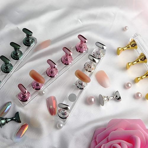 JUSTOTRY 2 Sets Pink Nail Stand for Press on Nails Display, Magnetic Fake Nails Holder for Painting Nails Practices, Beginner Acrylic Nail Art Kit Accessories, Nail Salon Equipment and Decor thumbnail 6