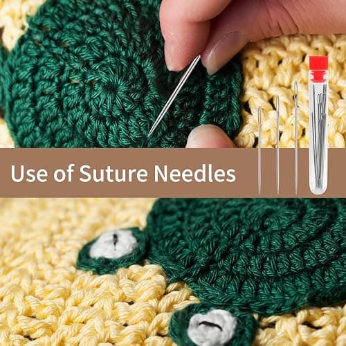 300 Pcs Crochet Markers with Needles,Metal Stitch Markers for Knitting | Calabash Pins with 18 Pcs Blunt Needles for Crocheting,Crochet Accessories and Supplies, Fabric,Clothing Tag,DIY Craft thumbnail 7