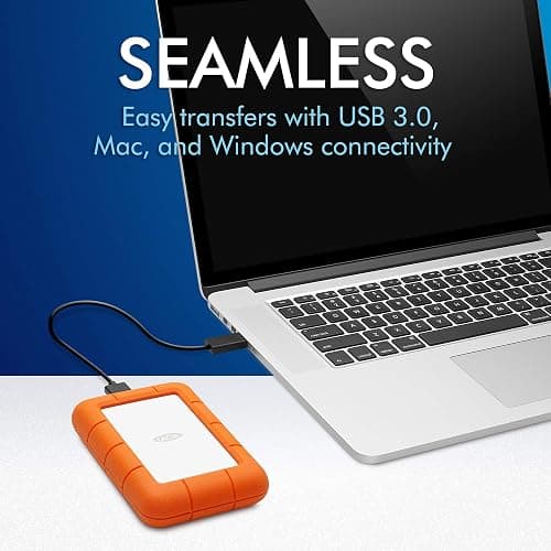LaCie Rugged Mini, 2TB, 2.5", Portable External Hard Drive, for PC Mac iPad and iPhone, Data Rescue Service (LAC9000298) thumbnail 9