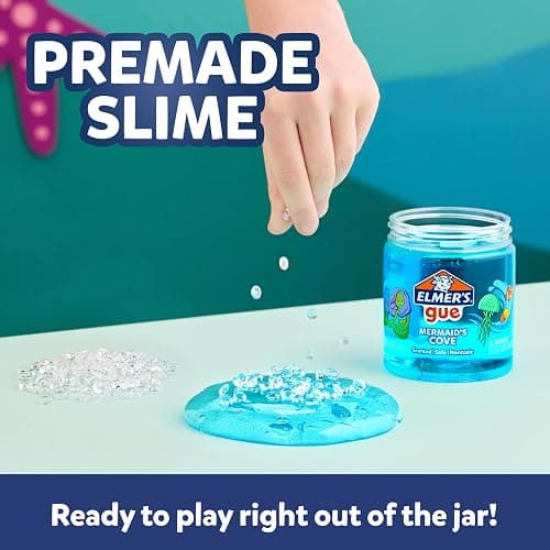 Elmer's Ocean Dive Slime Kit, Slime Supplies Include Liquid Glue, Activator, and Premade Slime, 9 Count thumbnail 6