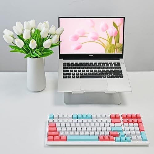 Mandy's Artificial Tulips 20 Stems White PU Faux Flowers for Valentine's Day and Easter Decorations Wedding Home Decor 13.5 Inch thumbnail 8