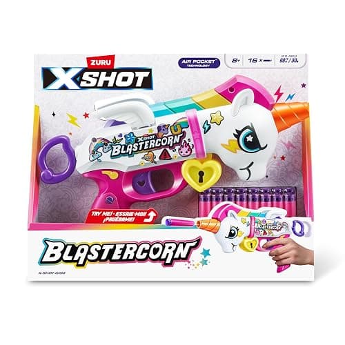 ZURU XSHOT Blastercorn mit 16 Darts: Einhorn-Thema, Schießspielzeug für Unisex-Kinder ab 3 Jahren thumbnail 2